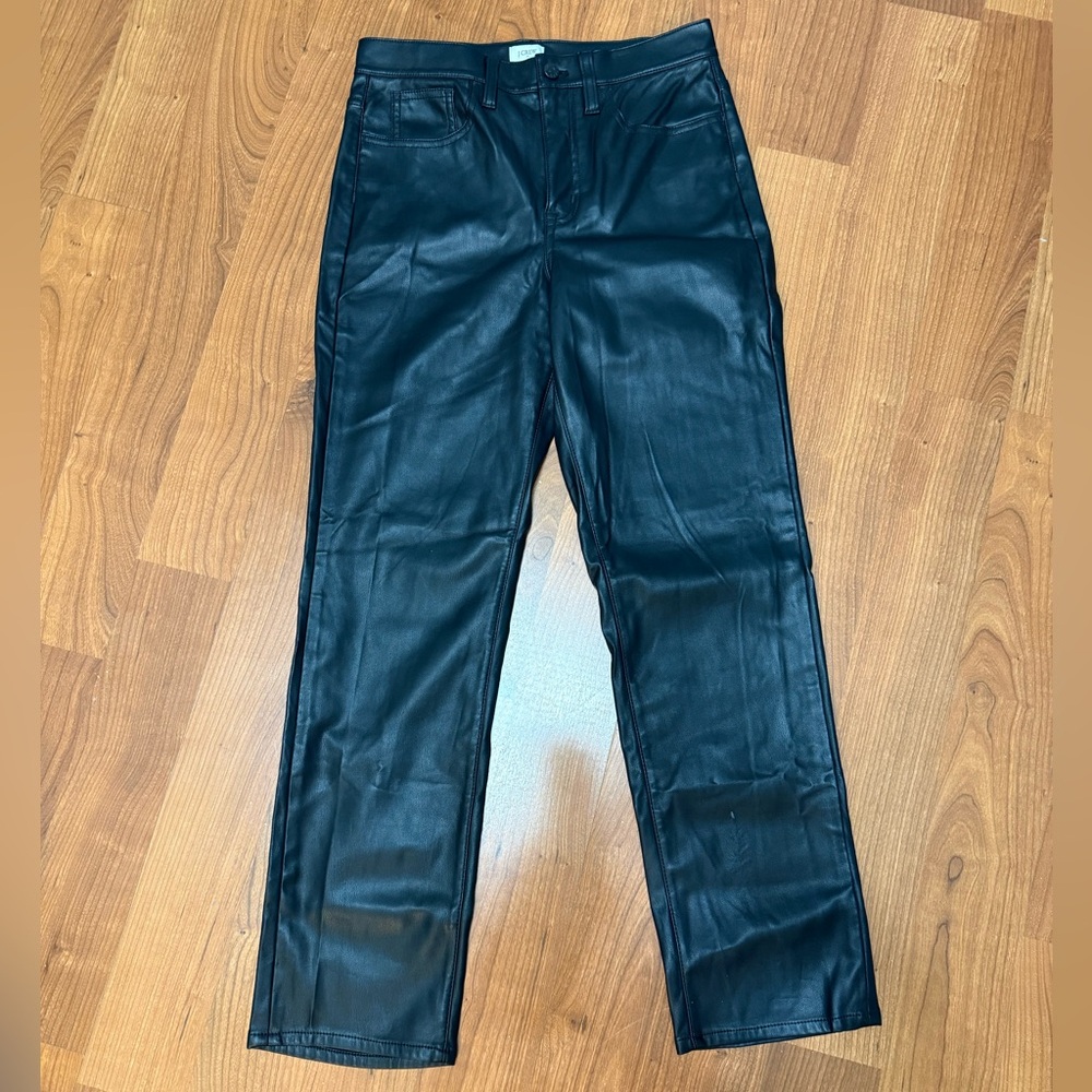 J. Crew Black Leather Pants